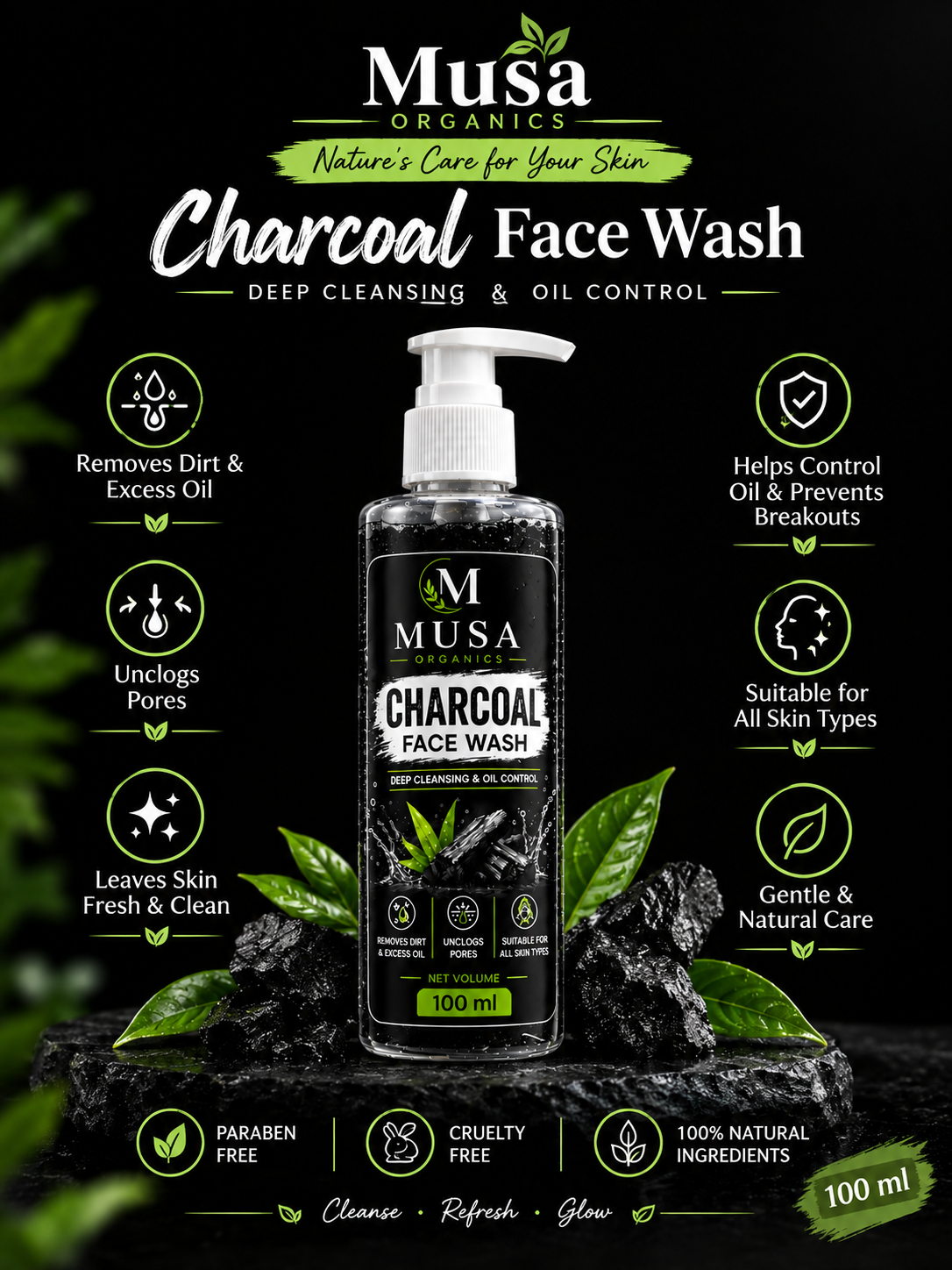 Charcoal Face Wash 100g