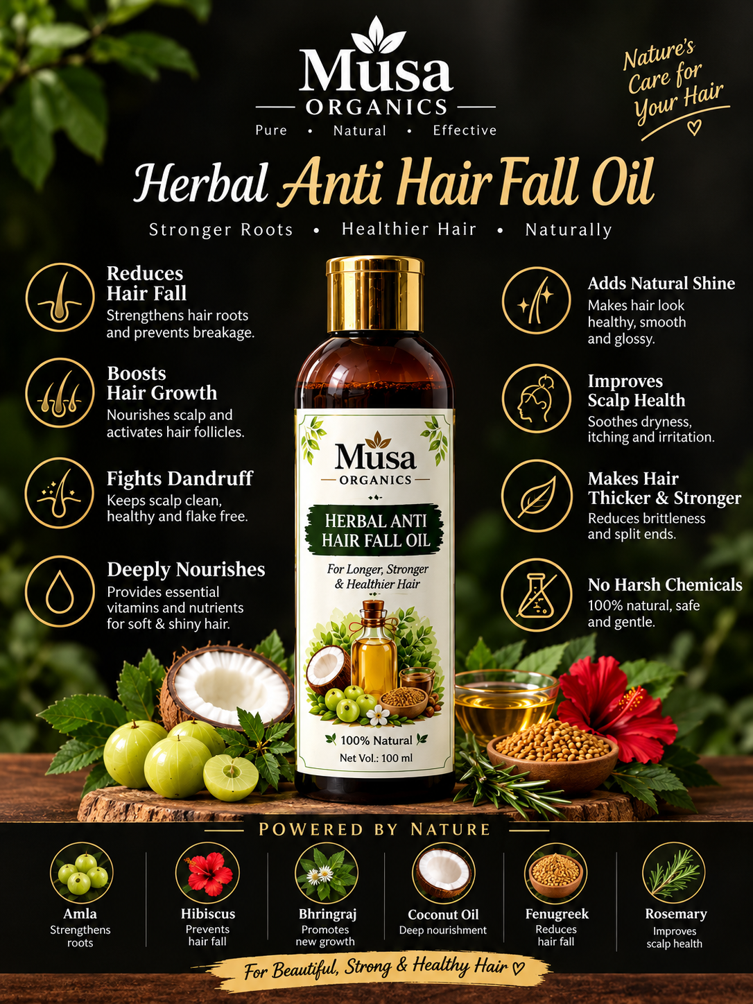 Herbal Anti Hair Fall Oil -200g