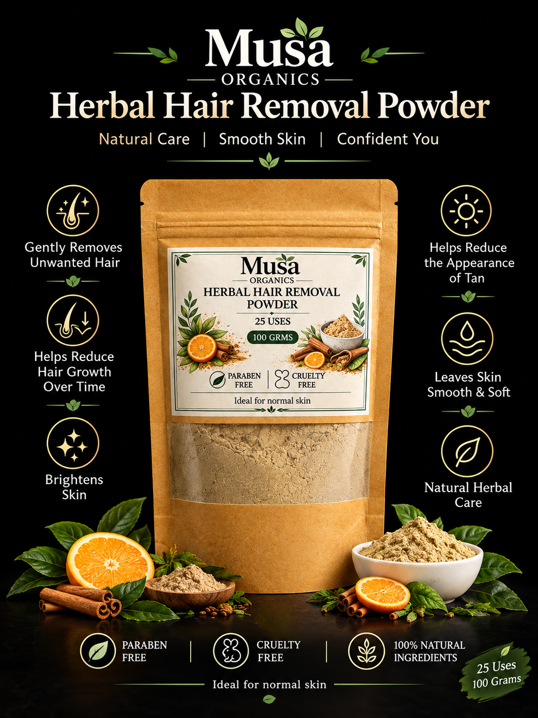 Herbal Hair Removal Powder – 100g