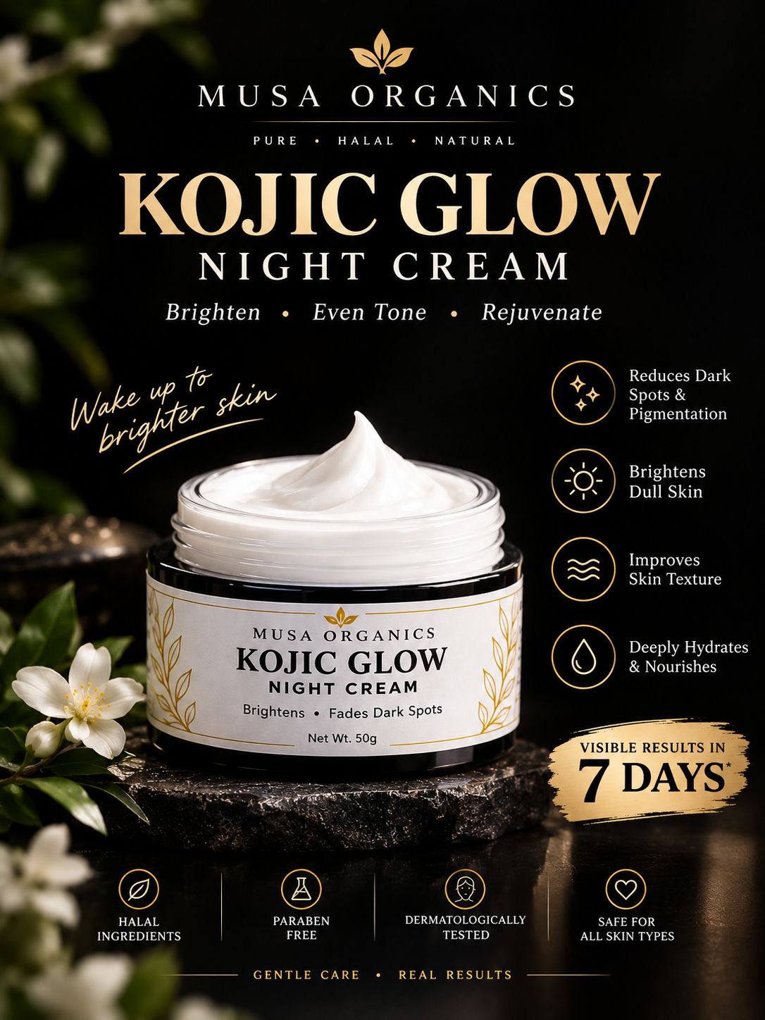 Kojic Glow Night Cream - 50g