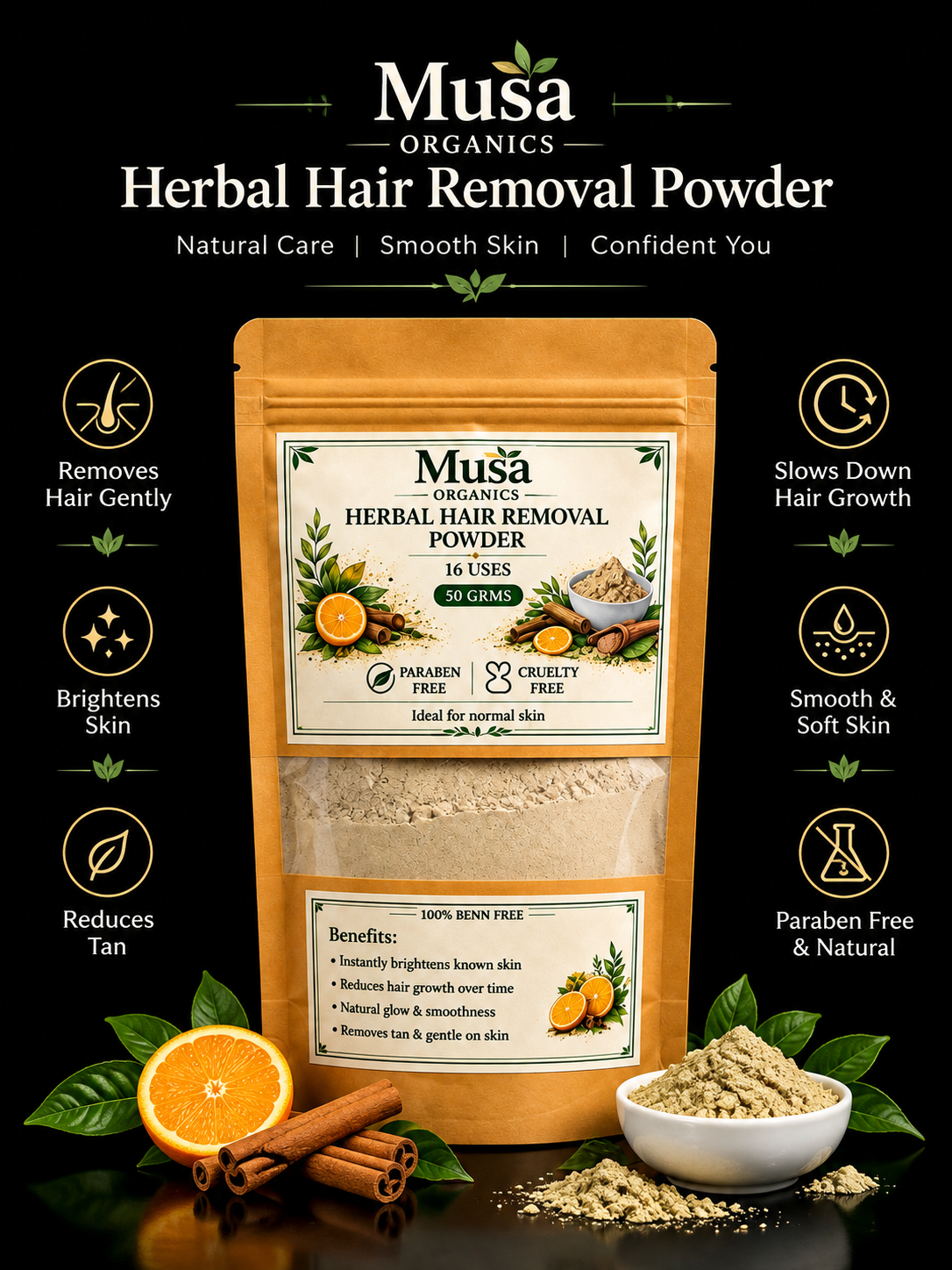 Herbal Hair Removal Powder -50g